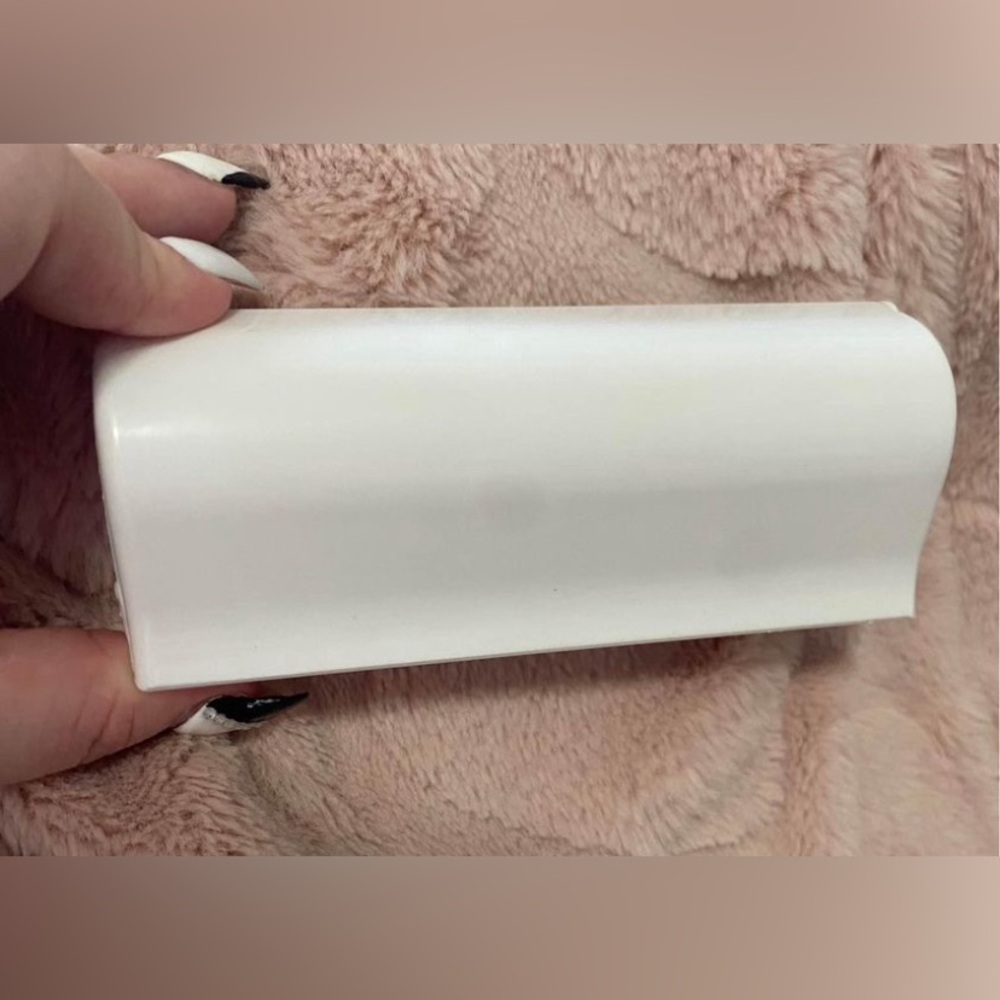 Wall mount white toothbrush holder